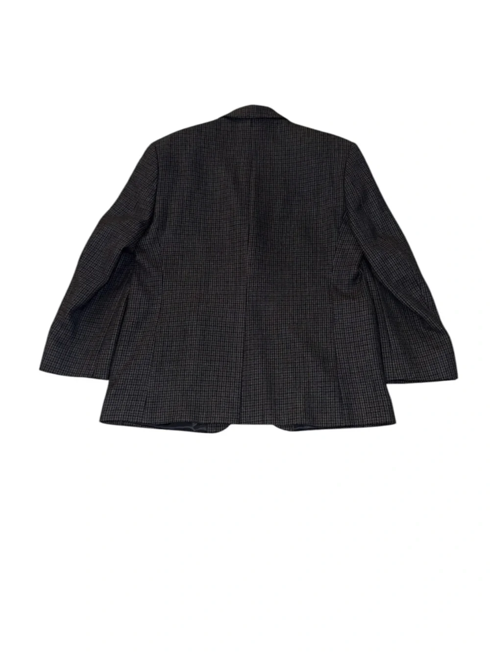 NWT LAUREN RALPH LAUREN navy Houndstooth 2 button lambs wool Blazer coat sz 42s